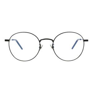Saint Laurent Mens Round/Oval Black Black Transparent Fashion Designer Eyewear